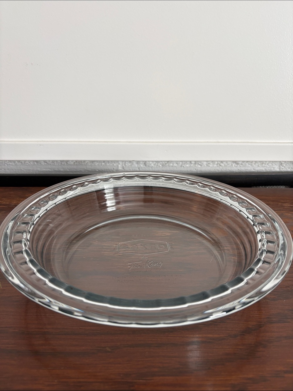 FIRE KING Baked Glass Pie Plate 9.5ā